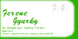 ferenc gyurky business card